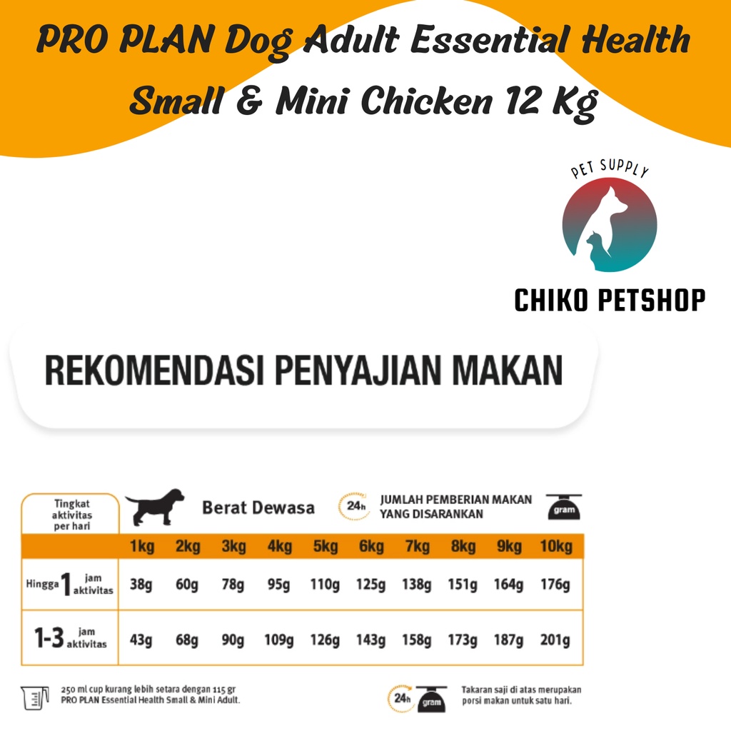 PRO PLAN Dog Adult Essential Health Small &amp; Mini Chicken 12 Kg - Grab