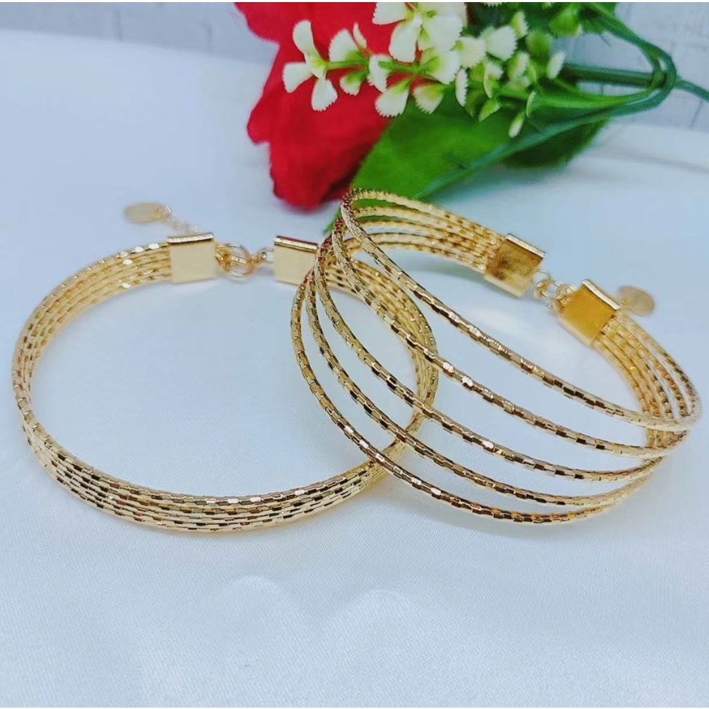 Gelang Xuping Lapis Emas 24K Perhiasan Wanita D15/16/17/18