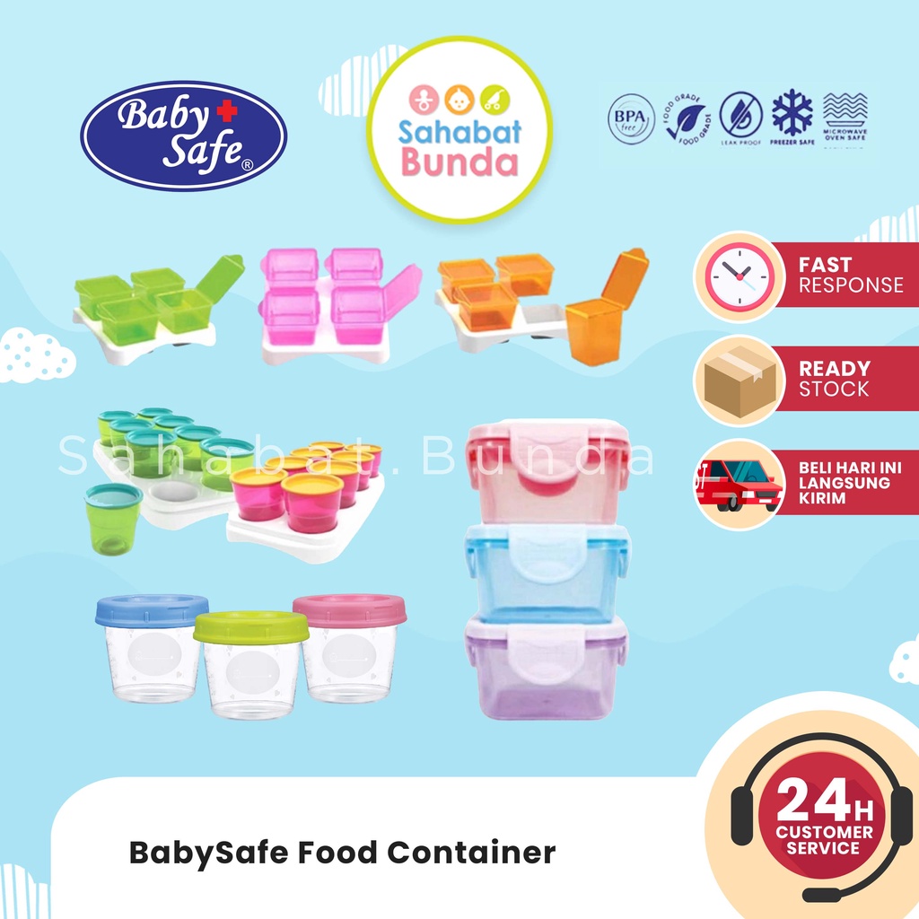 	 BABY SAFE Food Container Babysafe Multifood Cubes Freezer Pot	