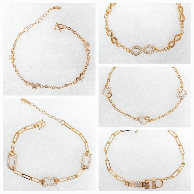 gelang emas rantai mata wanita dewasa RM01