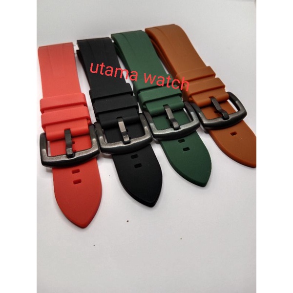 STRAP RUBBER JAMAN TANGAN TALI KARET JAM TANGAN MEWAH WARNA / UKURAN LENGKAP