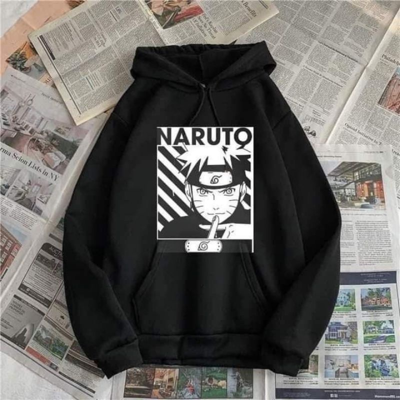 naruto hoodie pria wanita