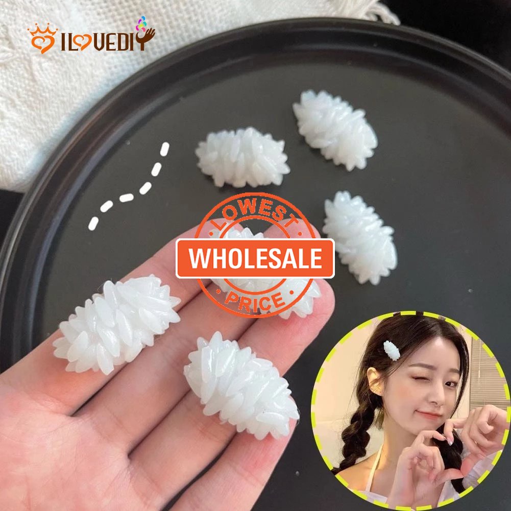 Jepit Rambut Desain Makanan Nasi Handmade Gaya Korea Untuk Wanita