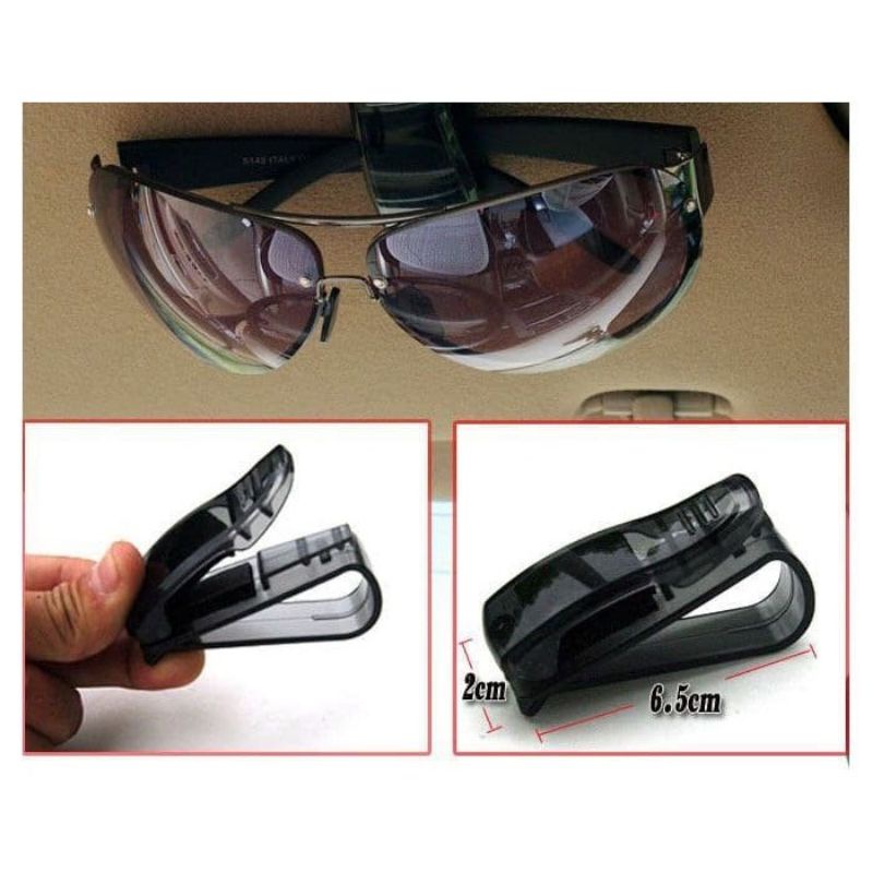 Jepitan SunVisor Clip Kacamata EToll Kartu Parkir Kabin Mobil - Hitam