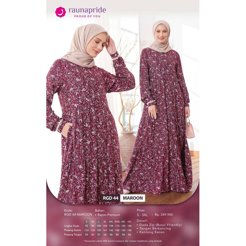 Rauna Gamis Wanita Rayon / GD-44 / Fashion Muslim