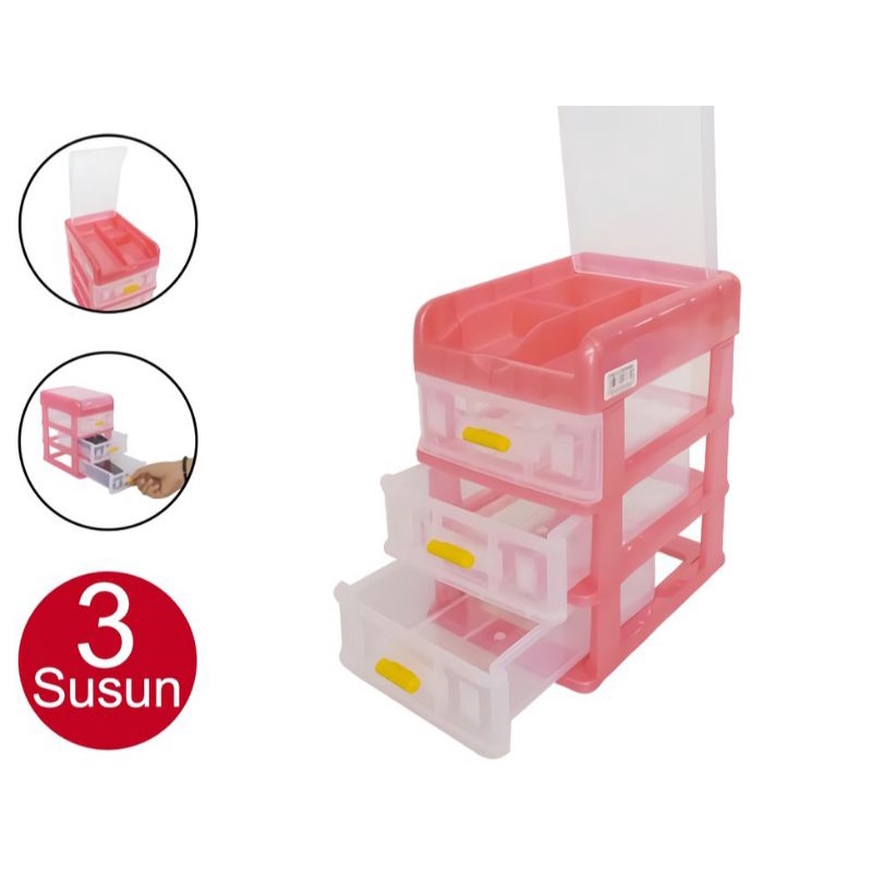 Laci 3 Susun Laci Mini Mini Container Laci Plastik Kontainer