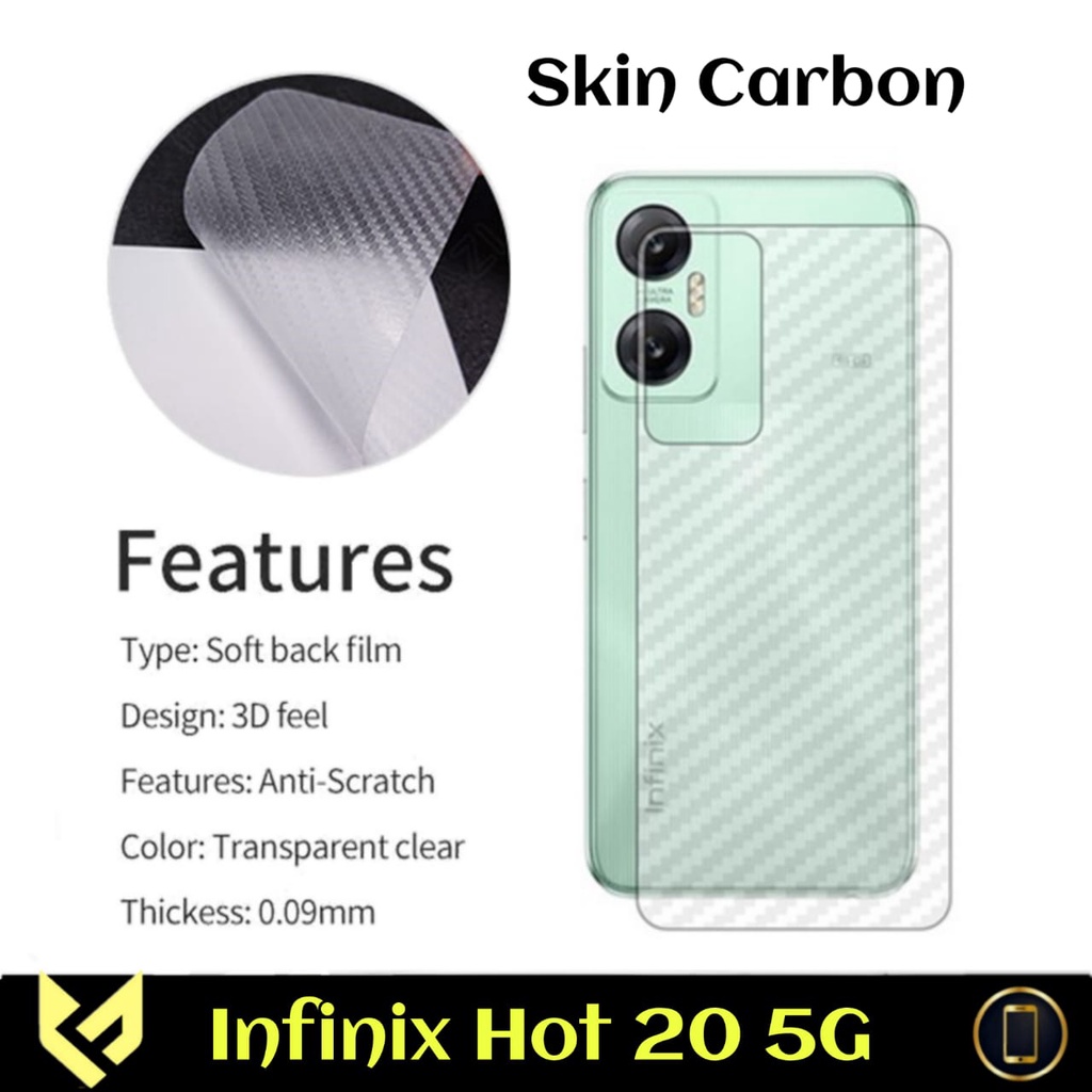 PROMO PAKET 3IN1 Screen Guard For INFINIX HOT 20 5G Free Tempered Glass Camera &amp; Skin Carbon Anti Jamur | Ceramic Anti SPY Anti Blue light Anti Glare  Matte