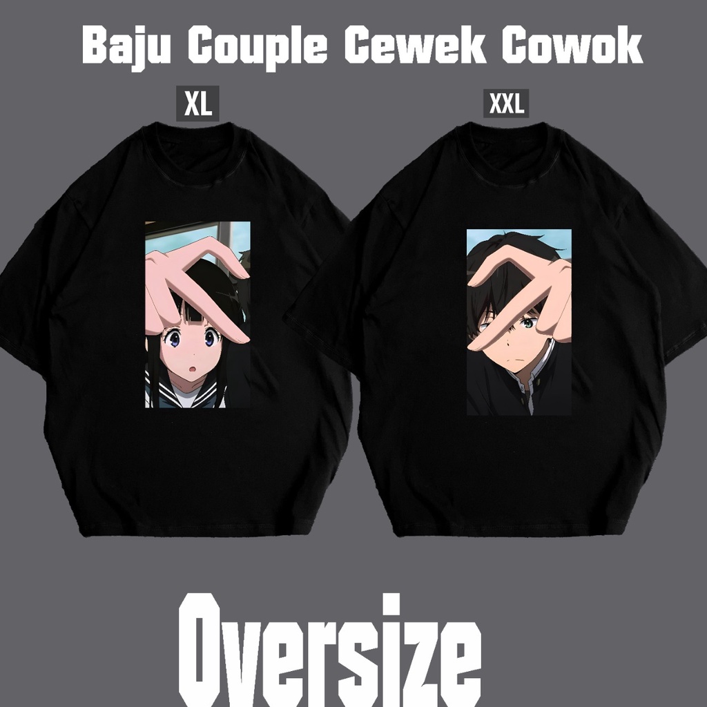 GSC - Baju Kaos Couple Anime Love / Kaos Oversize Couple Pria &amp; Wanita Terbaru 24s