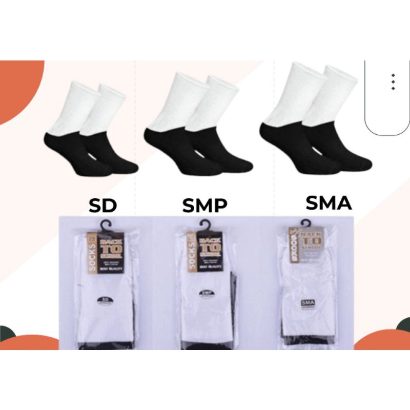 HAYFA - KAOS KAKI SEKOLAH HITAM PUTIH SD,SMP,SMA LOSTUMIT SUDAH KEMAS BACK TO SCHOOL