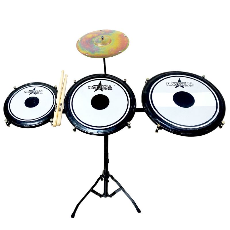 Tam tam drum isi 3 dengan 1simbal dan 2 simbal ( bonus stik )