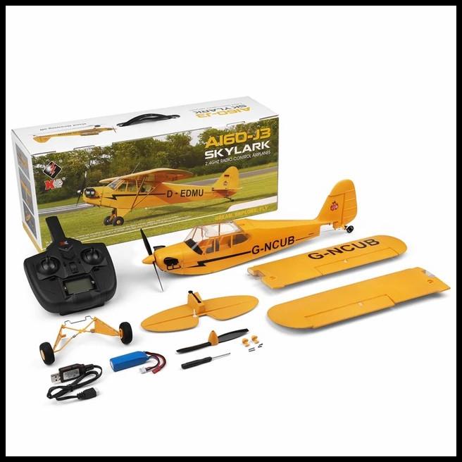 Promo Rc Pesawat J3 Skylark Gyro 6Axis Rtf Pesawat Epp Super Stabil
