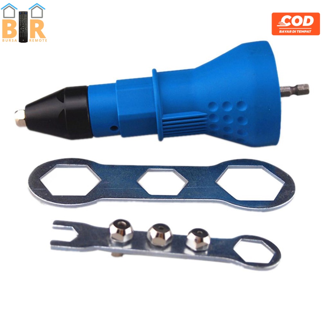 Adapter Rivet Gun Tang Ripet Konverter Bor Paku Riverter Gun Adaptor Alat Penyambung Sambungan Pasang Baut