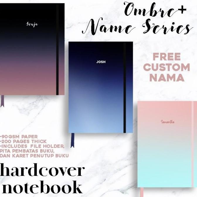 

OMBRE HARDCOVER BINDED NOTEBOOK BUKU TULIS A5/B5 PLAIN GRID DOTTED YH6346R