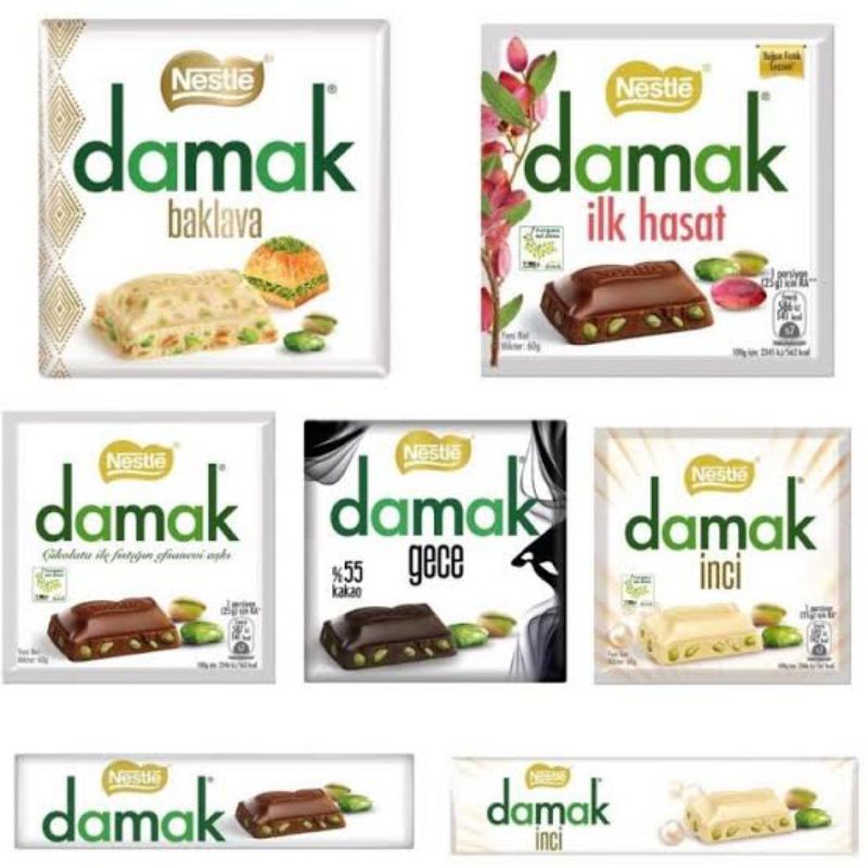 

Nestle Damak Pistachio coklat turki