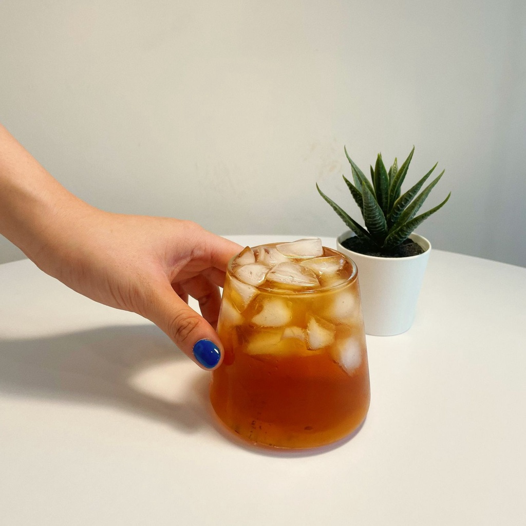 [GH] Sleek Glass - Gelas Aesthetic Fuji Shaped Glass Gelas Kaca Berbentuk Gunung Fuji Aesthetic Goms