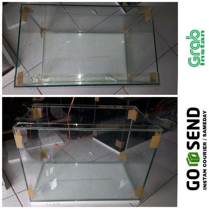 Aquarium Kaca 50x30x35 (Untuk bawah rak 60x30)