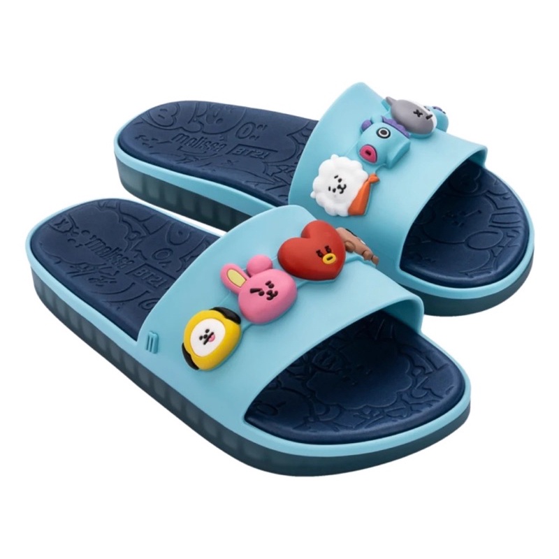 (NEW) MELISSA BEACH SLIDE NEXT GEN + BT21 AD BLUE ORIGINAL