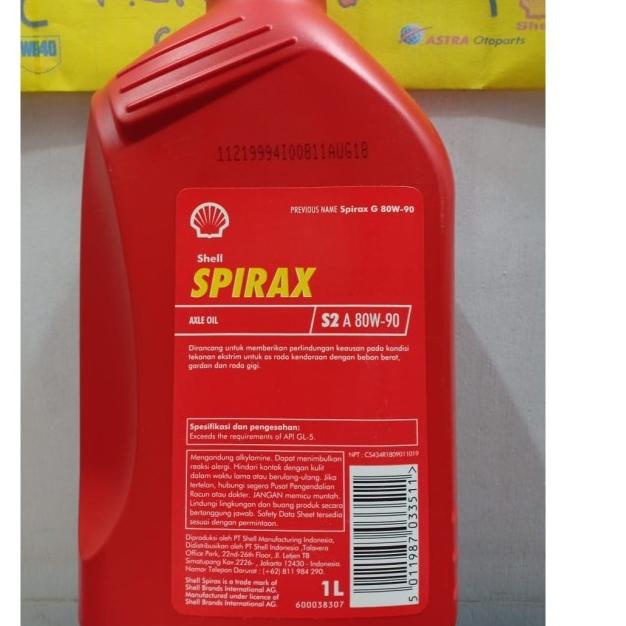 OLI SHELL SPIRAX S2 A 80W-90 1L - OLI TRANSMISI MANUAL - OLI GARDAN