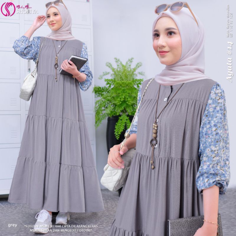 Midi Dress Agatha Ori By Shofiya