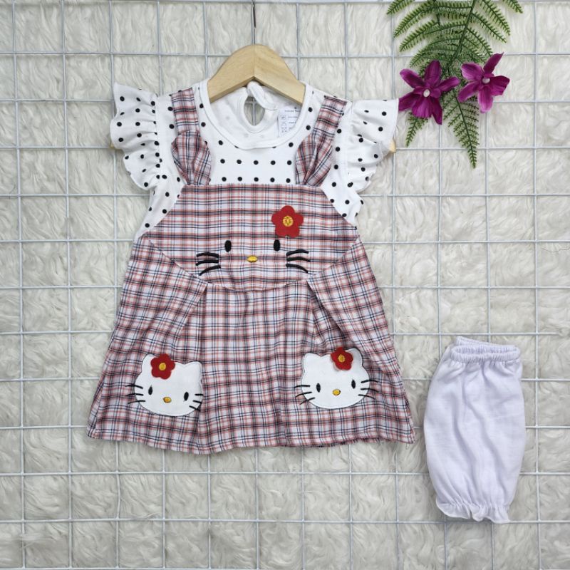 Baju bayi perempuan Dress hello kitty