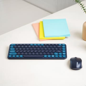 Ataru Wireless Keyboard K921 & Mouse M31 - Biru