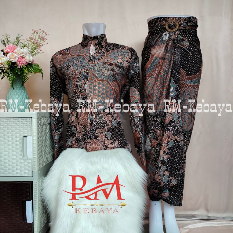 Baju Kemeja Batik Couple Rok Lilit Batik Kondangan