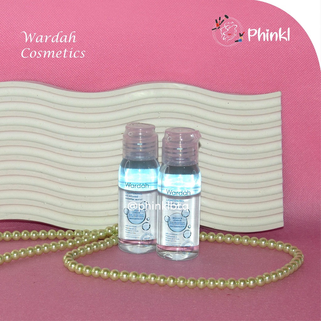 `ღ´ PHINKL `ღ´ ᘺᗩᖇᕲᗩᕼ wardah Lightening Oil Infused Micellar Water remover make up waterproff 50 ml / 100 ml