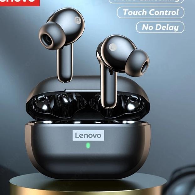 Lenovo LP1S True Wireless Bluetooth Earphone TWS Noise Reduction - Hitam