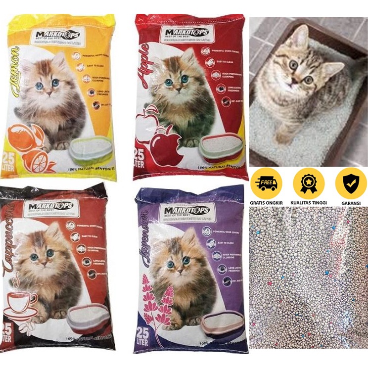 Markotop Pasir Kucing 1 kg Kekuatan Gumpal Super Wangi