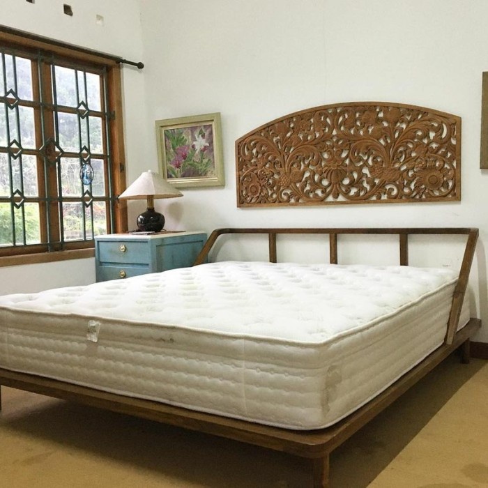 BED FRAME 180x200 cm KAYU JATI TEMPAT TIDUR MINIMALIS RANJANG JATI