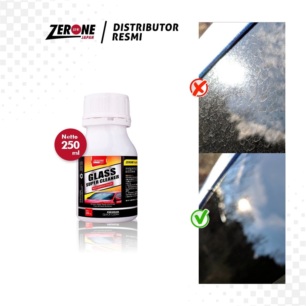Zerone Japan Paket Pembersih Mobil Lengkap Microfiber Glass Cleaner Interior Perawatan Kendaraan Ori