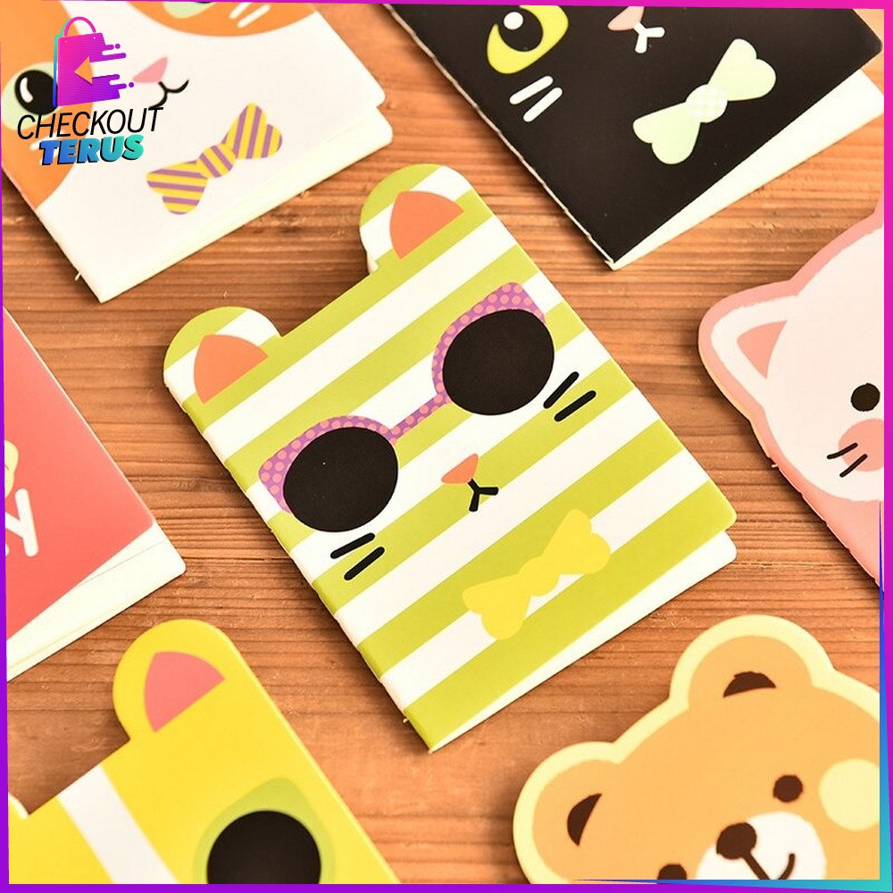 CT A40 Buku Tulis Memo Kecil Mini Motif Karakter Kartun Buku Catatan Kartun Berkuping Cartoon Note Book Portabel