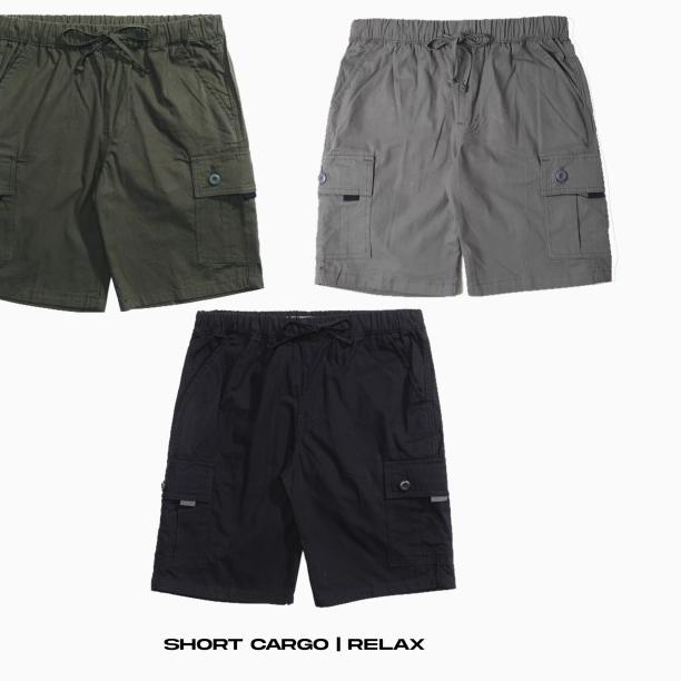 Morrowsky - Celana Cargo Pendek - Short Cargo Pants - Green Army, 28