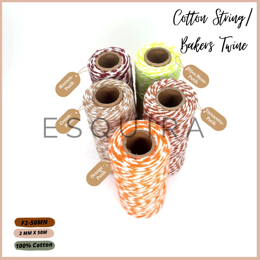 Cotton String / Benang String / Bakers Twine / Tali Hangtag F2-50MN