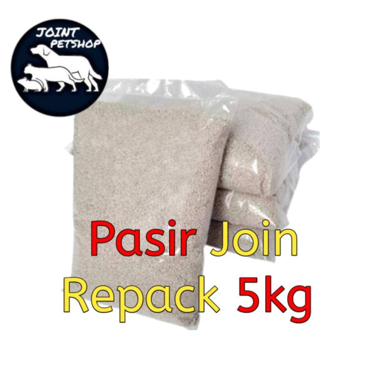 Promo Pasir Kucing Join Repack 5kg Pasir wangi Gumpal exspedisi