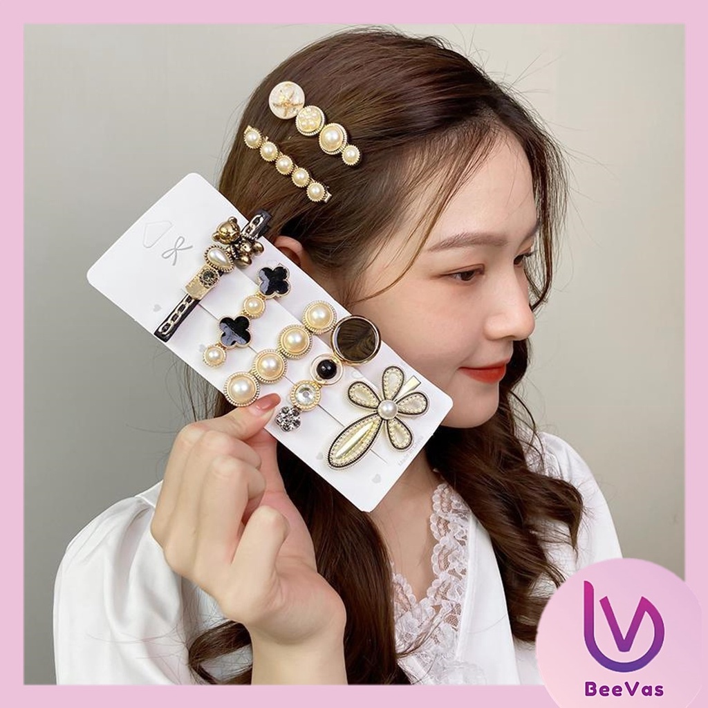 BV.ID JR983 Jepit Rambut Wanita Aksesoris Pin Hair Fashion Korea Manik Mutiara