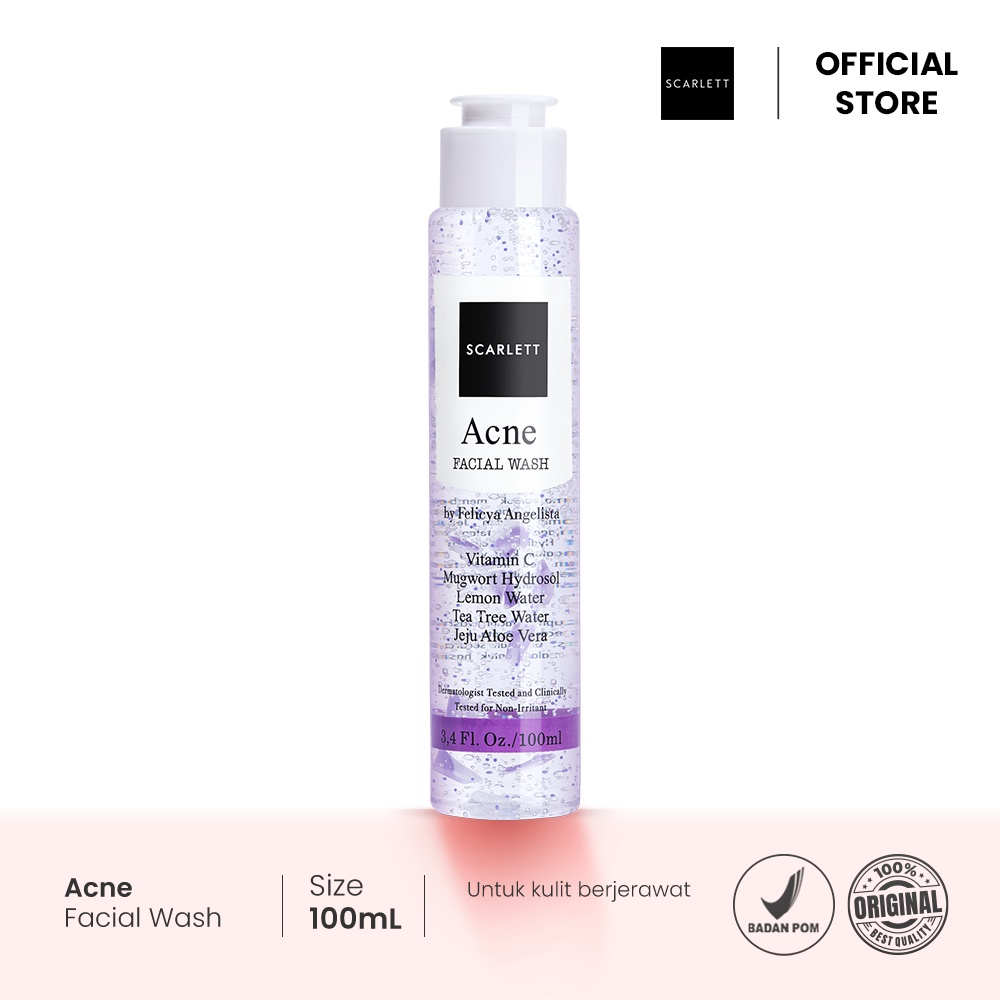 Scarlett Whitening Acne Facial Wash Pembersih Wajah Jerawat