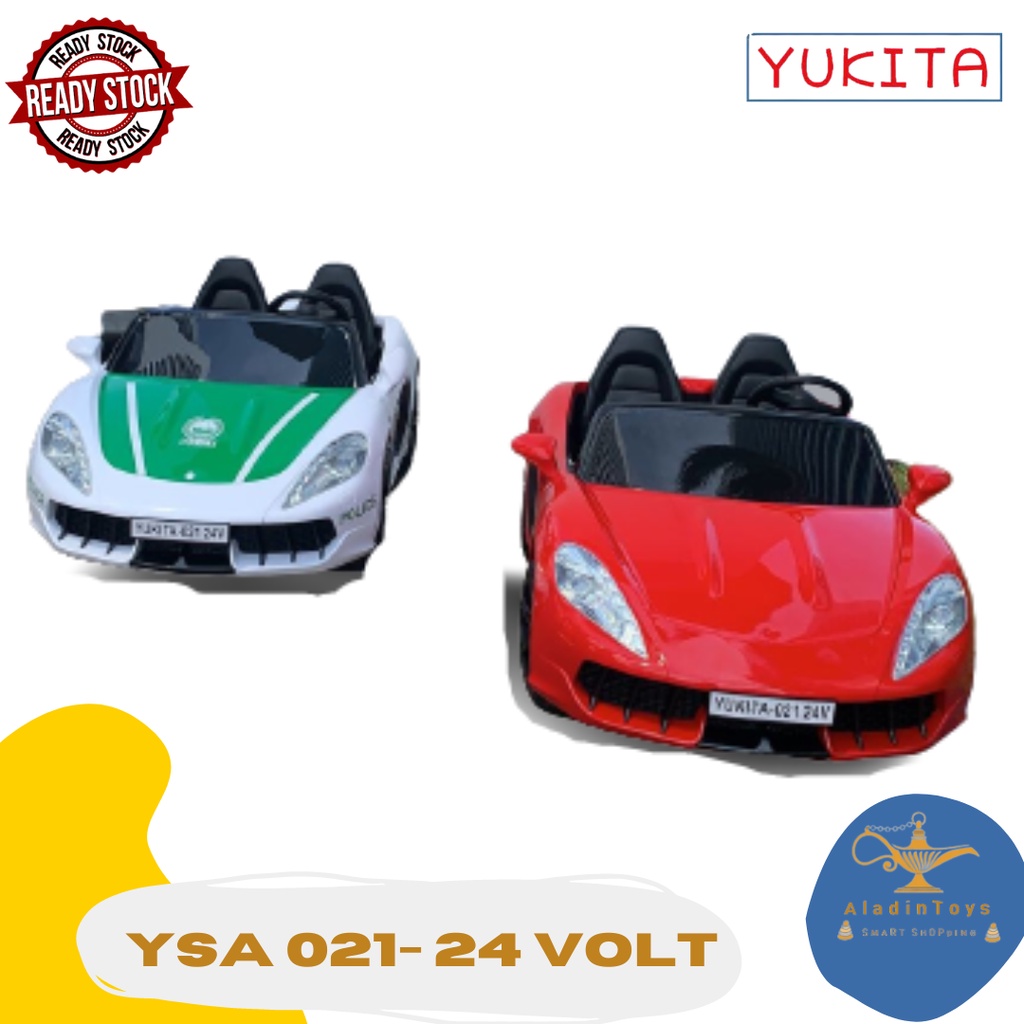 Mobil tunggang Aki Yukita anak YSA-021 24 Volt (bisa muat 2 orang dewasa)/bisa buat usaha sewa atau 