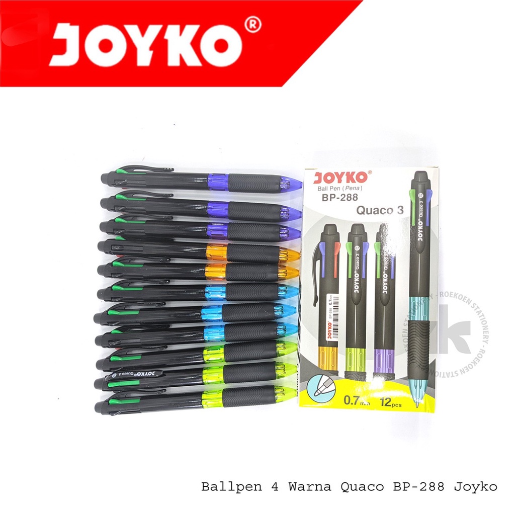 

Joyko Quaco 3 Ballpen 4 Warna BP-288