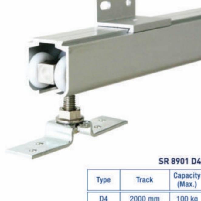 Rel Sliding/Sliding Track Door Aluminium Dekkson D4 Panjang 2Meter