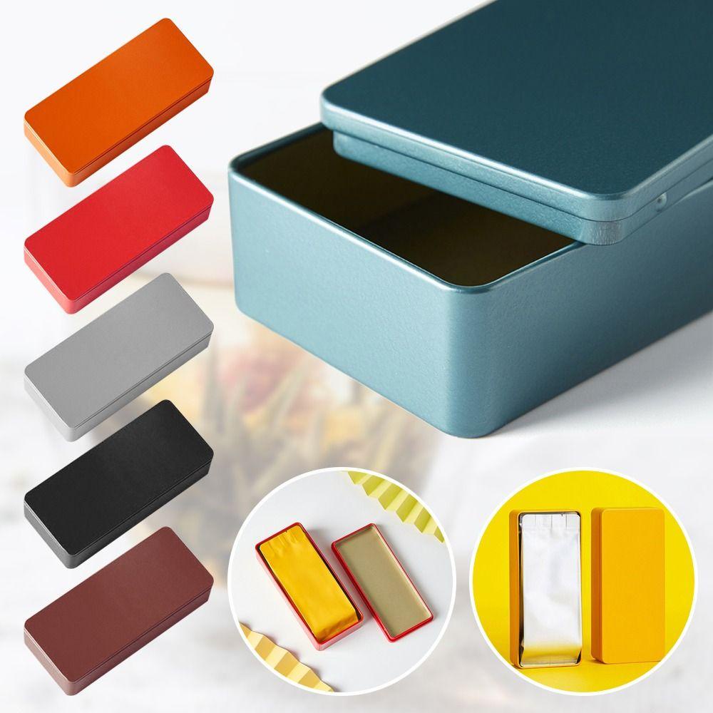 Chookyy Kotak Penyimpanan Small Metal Rectangular Case Tin Boxes