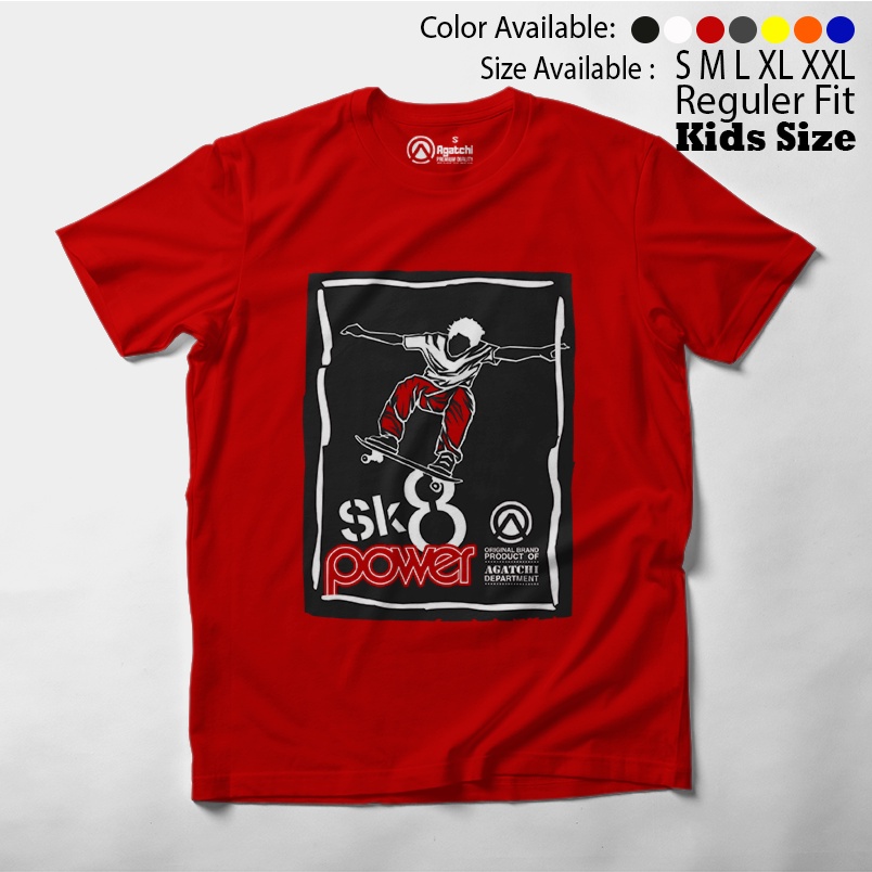 Kaos Anak Distro Agatchi - SK8 / Skate / Skater / Skateboard