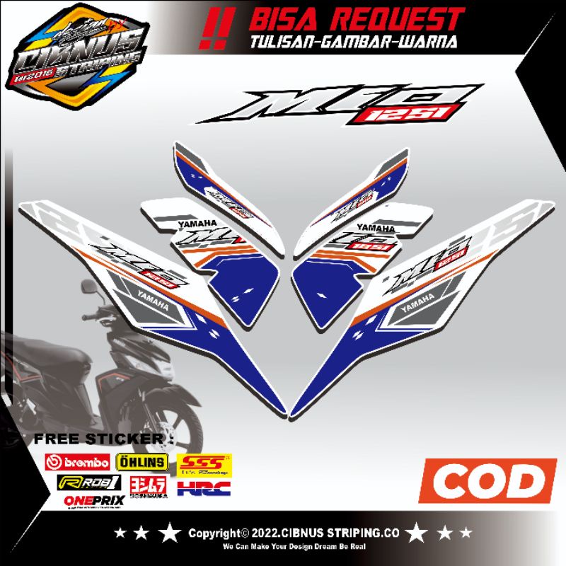 COD.STRIPING CUSTOM MIO M3 ,MIO125i ,MIO Z