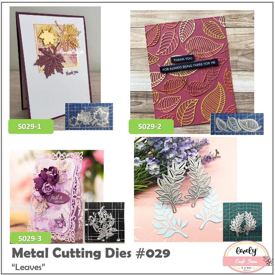 

LovelyCraftStore | Metal cutting dies #029 ~ cetakan stensil leaf leaves daun metal cutting dies untuk stencil, mahar, journal, bujo, cards, scrapbook #29