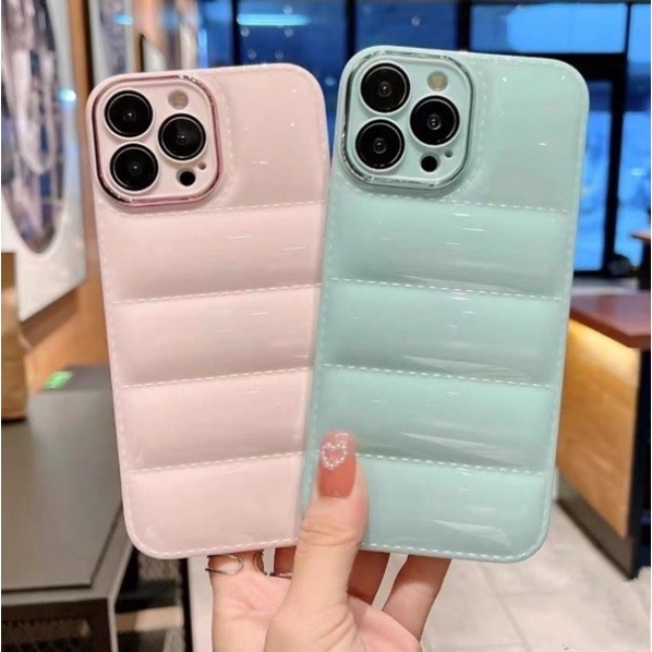 Puff Glossy case for iphone 7 8 plus x xs xr max 11 12