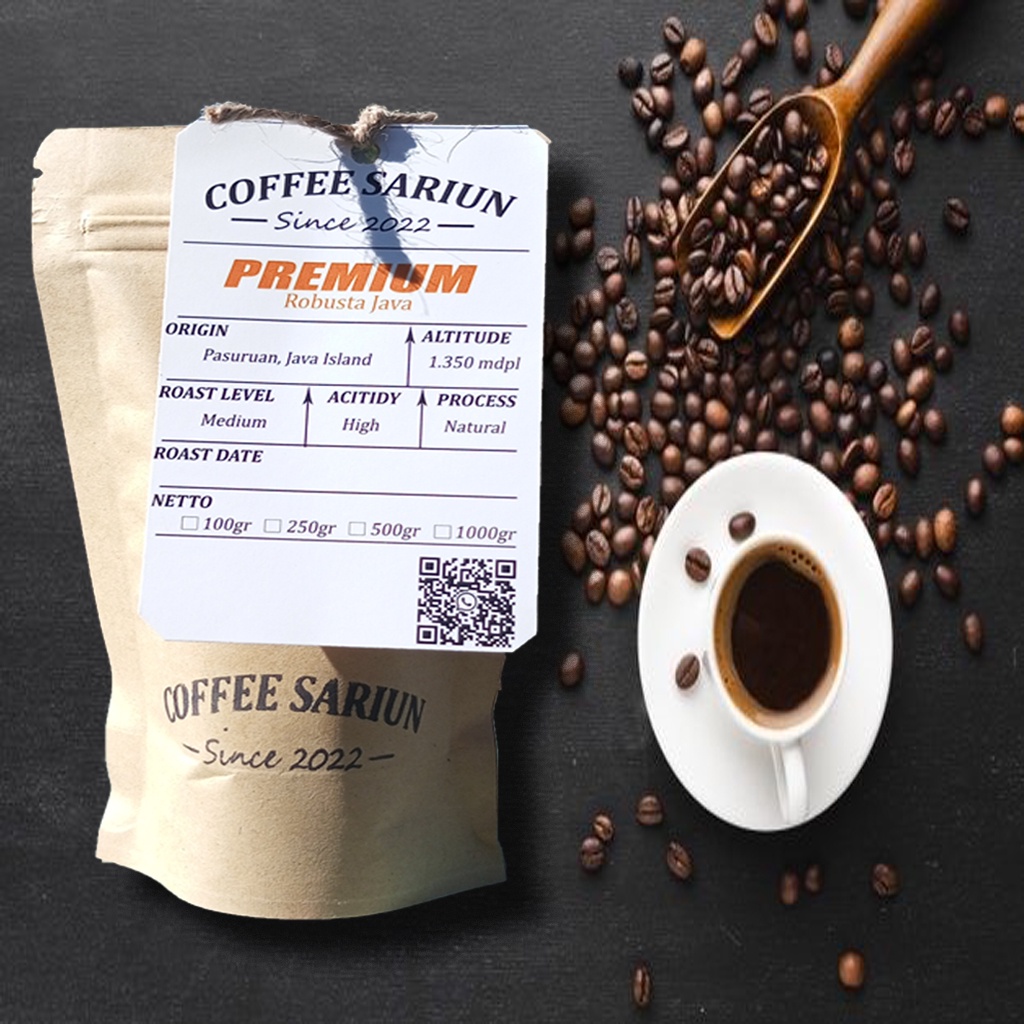 

Coffee Sariun - KOPI ROBUSTA PREMIUM Bubuk Murni 250gr bisa pilih Roastbean atau BubuK