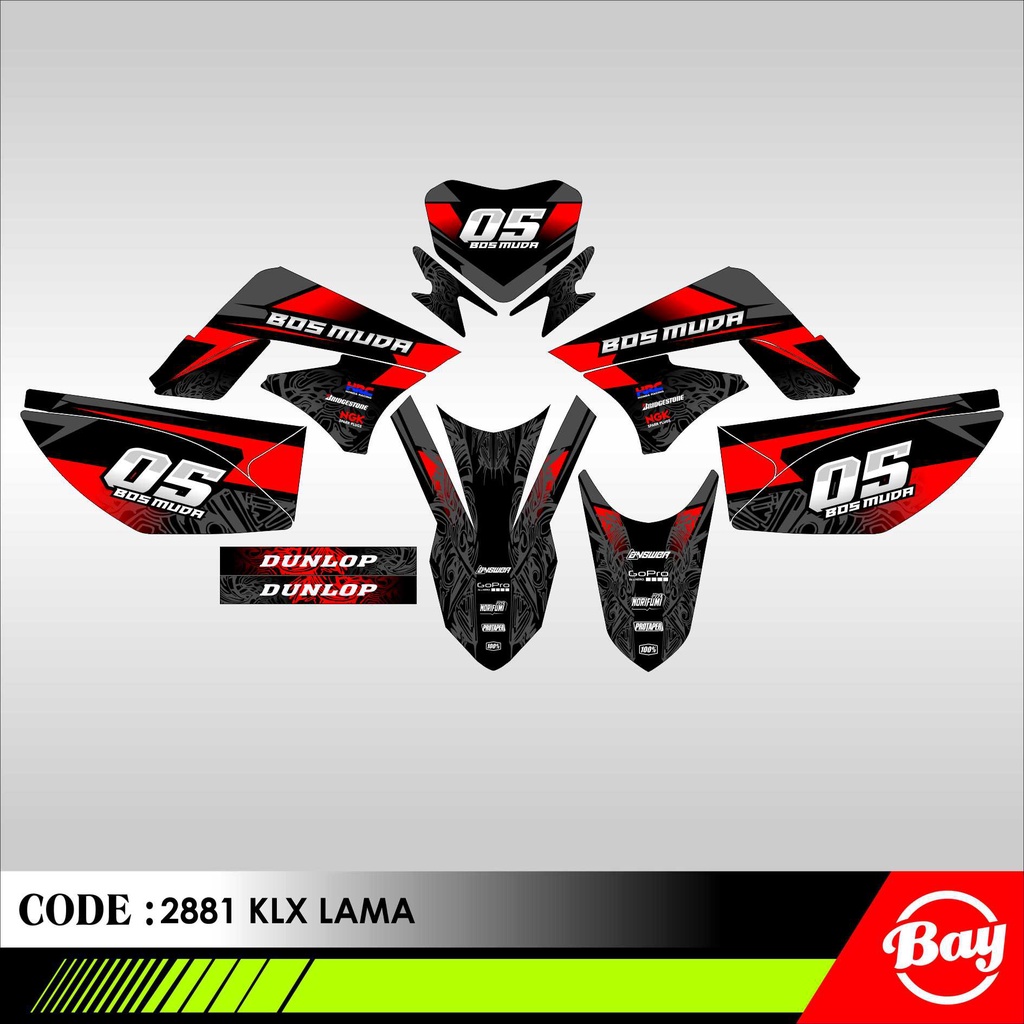 Decal Stiker Motor KLX 150 LAMA / KLX 150 S Full Body Sticker Custom Variasi