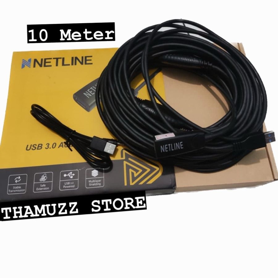 Netline Kabel USB 3.0 Extension Active 10M Perpanjangan USB 10 Meter 3.0