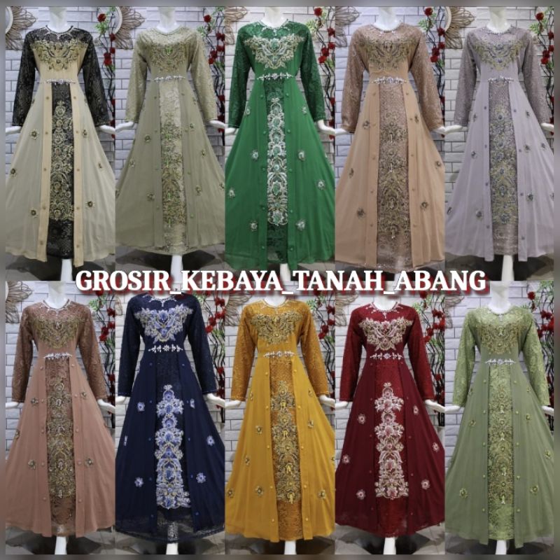 GAMIS PESTA//GAMIS BROKAT BORDIR//GROSIR_KEBAYA_TANAH_ABANG