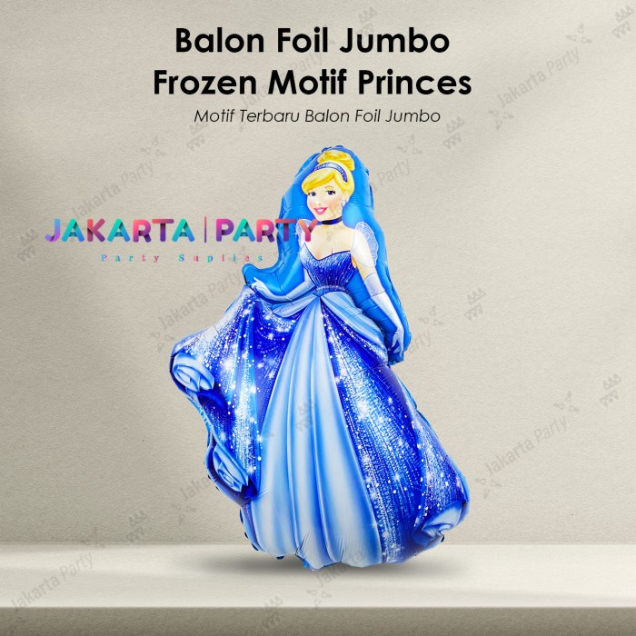 Balon Foil Cinderlla Jumbo / Balon Karakter Princess / Balon Princess